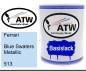 Preview: Ferrari, Blue Swaters Metallic, 513: 1L Lackdose, von ATW Autoteile West.